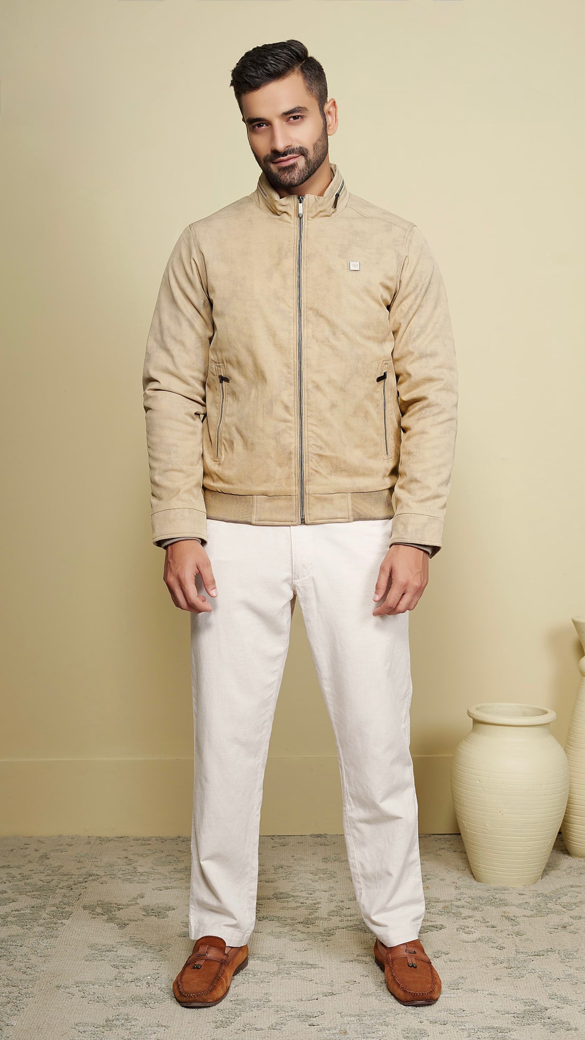 Men's Solid Casual Jacket