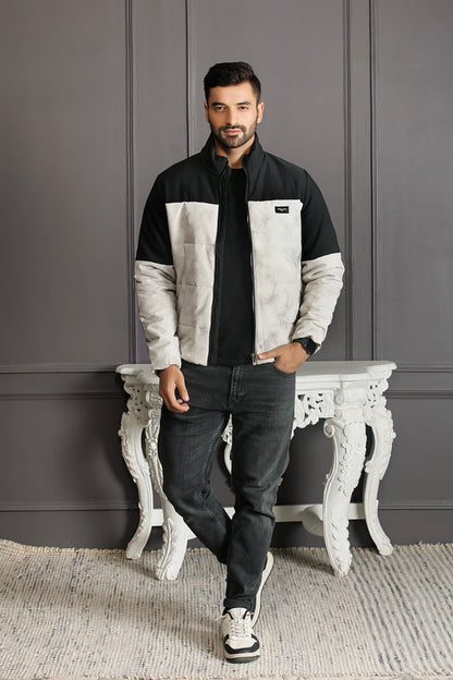 Men's Colourblock Quilted Jacket
