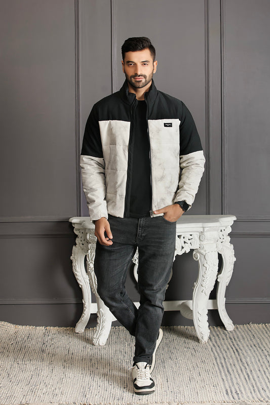 Men's Colourblock Quilted Jacket