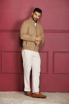 Men's Solid Quilted Jacket