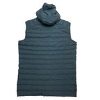 Back view of Quilted puffer gillet on a white background