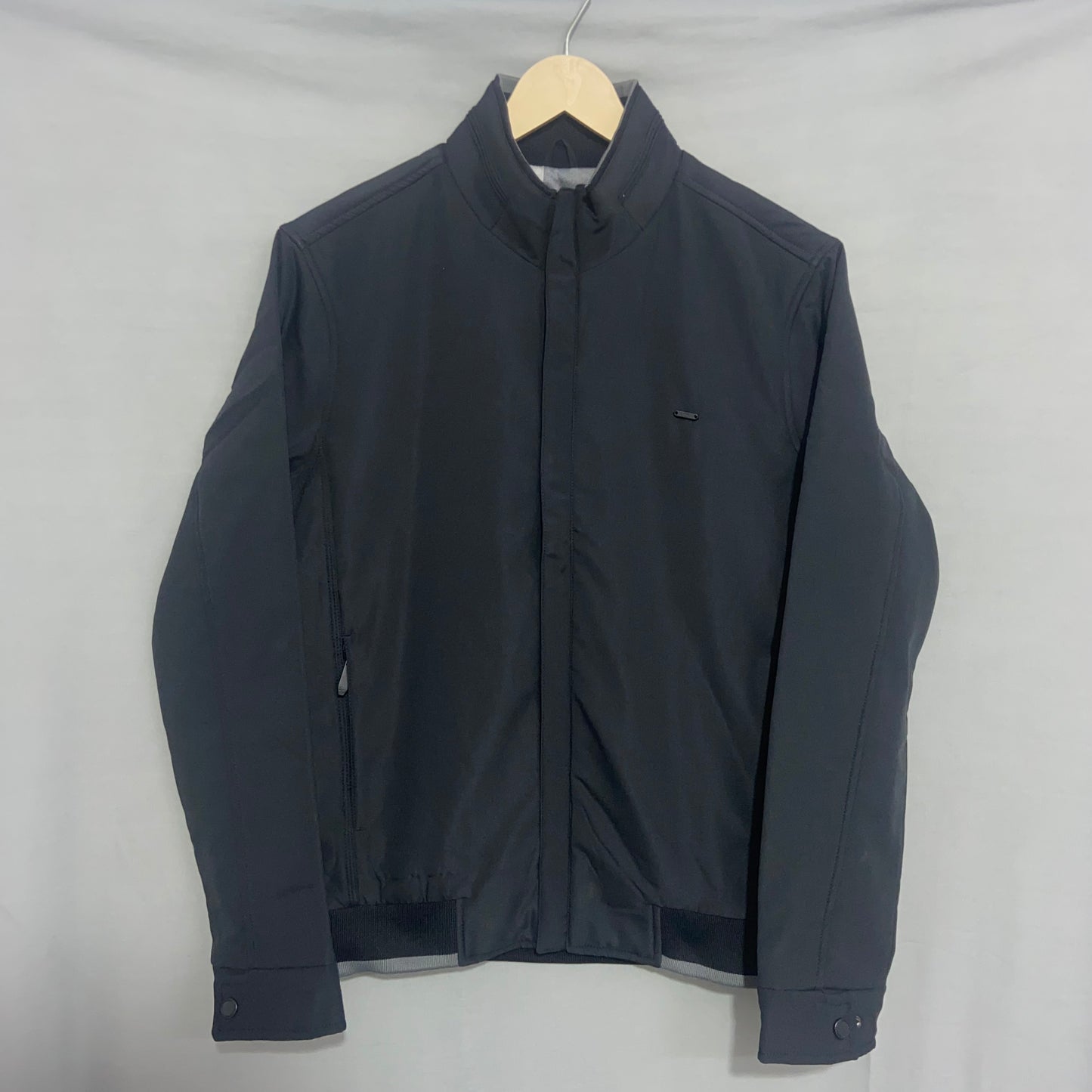 Solid Mock Collar Casual Jacket for Men
