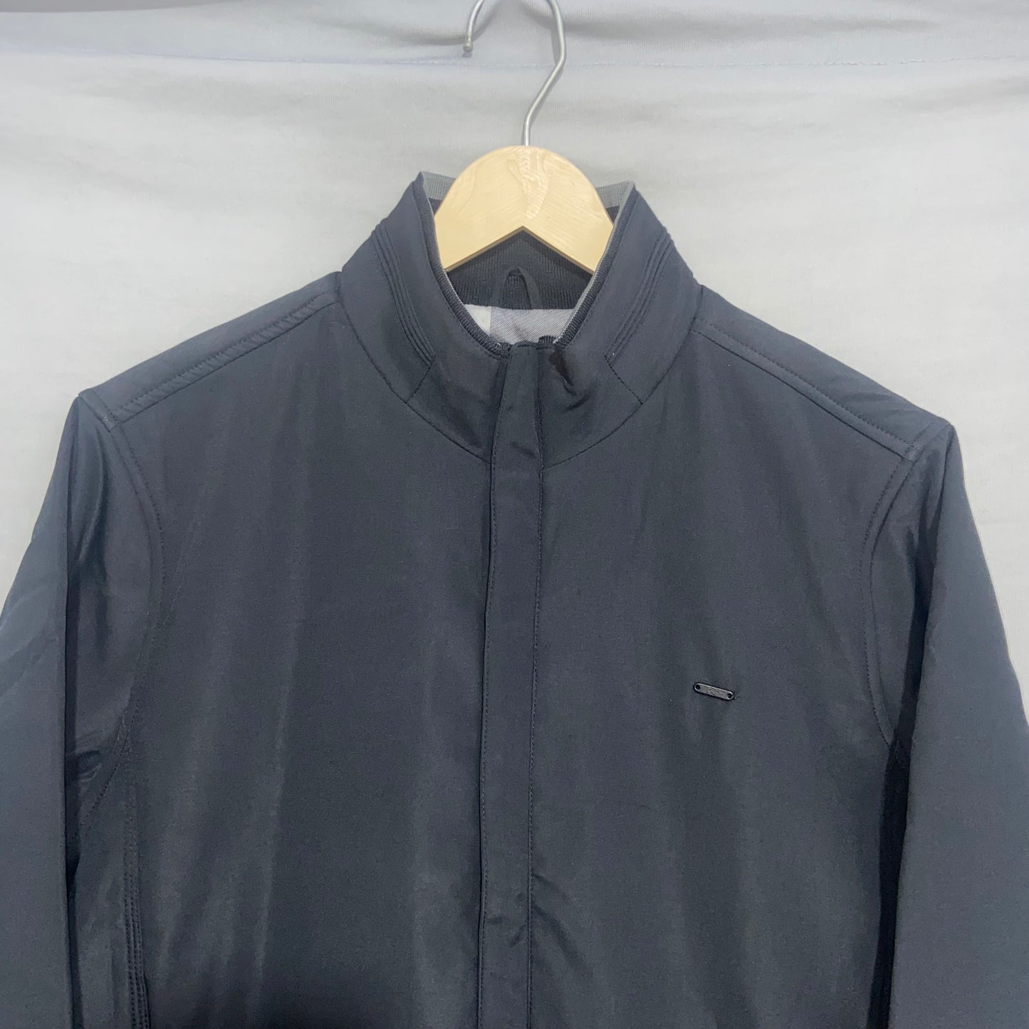 Solid Mock Collar Casual Jacket for Men
