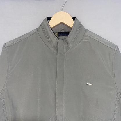Solid Mock Collar Casual Jacket for Men