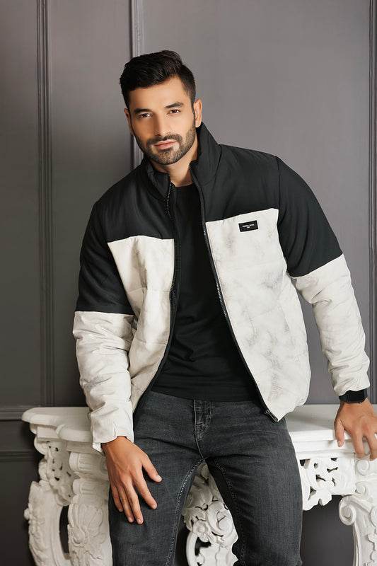 Men's Colourblock Quilted Jacket