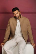 Men's Solid Quilted Jacket