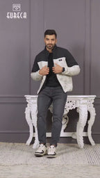 Eureca Men's Colourblock Quilted Jacket