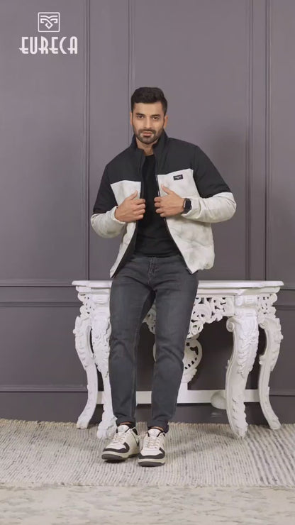 Men's Colourblock Quilted Jacket